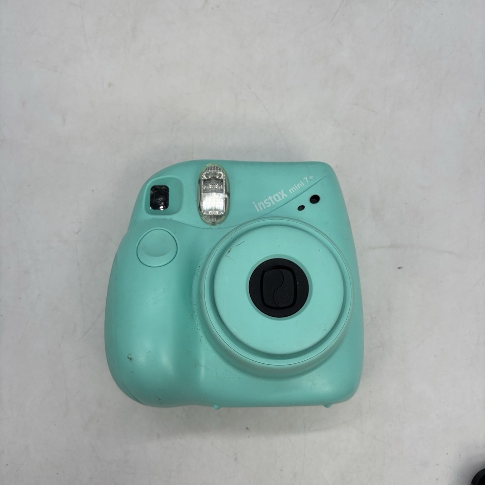 Fujifilm Instax Mini 7 Plus Seafoam Green Camera Instant Camera WORKS TESTED